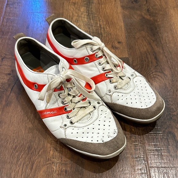 Hugo Boss Orange Men's leather Sneakers - Picture 1 of 14